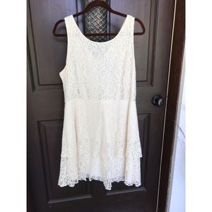 White Lace Graduation Dress